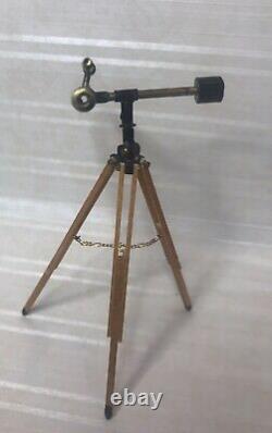 112 Vintage Artisan Handcrafted Tripod Telescope Dollhouse Miniature