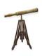 18 Brass Maritime Telescope On Wooden Tripod Stand Nautical Vintage Decor