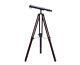 18 In Telescope Finish Brass Nautical Vintage With Wooden Tripod Stand Handmade