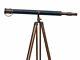 18 Inch Premium Brass Telescope With Wooden Tripod Vintage Marine Scope Shiny