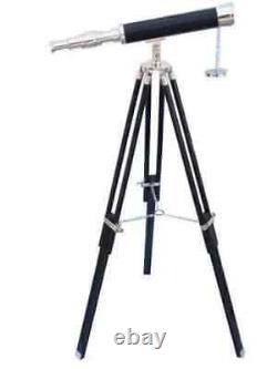 18 Inch Working Telescope With Wooden Tripod Vintage Marine Scope Handmade gift