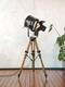 1950s Theater Light Floor Lamp A. E. Cremer Paris Vintage Wooden Tripod Antique