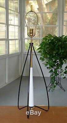 1950s Vintage MID Century Modern Rocket Shaped Tripod Lamp Atomic