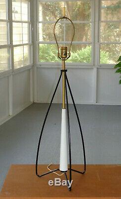 1950s Vintage MID Century Modern Rocket Shaped Tripod Lamp Atomic