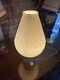 1960s Vintage Mcm Atomic Walnut Tripod Lamp Ribbed Behive Cone Shade Rare