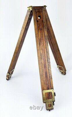 1 Vintage EASTKO Camera Wooden Tripod 21 To 48 Adjustable Tripod Signed EASTKO