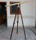 39vintage Solid Brass Telescope With Wooden Tripod Nautical Navy Ship Telescope