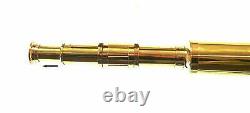 39 Inch Brass Vintage Golden Finish Nautical Telescope With Tripod Stand Decor