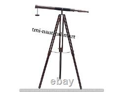 39 Inch Telescope Antique Finish Brass Nautical Vintage With Wooden Tripod Stand
