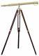 39 Telescope Brass Vintage Golden Finish With Floor Standing Brown Tripod Stand