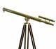 39 Inches Telescope Nautical Brass Wooden Tripod/stand Antique Spyglass Vintage