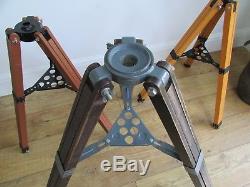 3 Wooden Vintage Telescope Tripods, ideal lighting, home decor etc