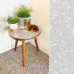 50s Mid Century Plant Stand Table Tripod Side End Table Vintage Atomic