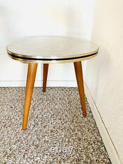 50s Mid Century Plant Stand Table Tripod Side End Table Vintage Atomic