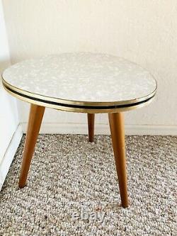 50s Mid Century Plant Stand Table Tripod Side End Table Vintage Atomic