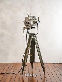 ARRI Vintage Film Spot light Arnold & Richter 1950s Wooden Tripod Floor Lamp