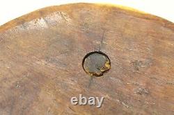 = Antique 19th C. Round Tripod Milking Stool, Great New England Primitive