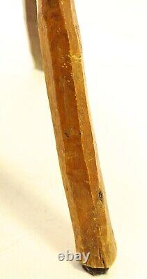 = Antique 19th C. Round Tripod Milking Stool, Great New England Primitive