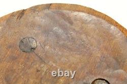 = Antique 19th C. Round Tripod Milking Stool, Great New England Primitive