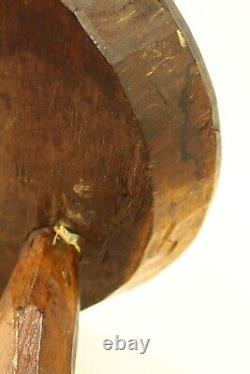 = Antique 19th C. Round Tripod Milking Stool, Great New England Primitive