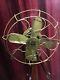 Antique Brass Fan With Wooden Tripod Stand Working Nautical For Home Office Use