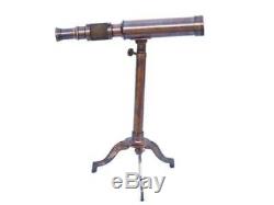 Antique Brass Telescope 16 With Tripod Stand, Vintage Telescope, Marine Gift