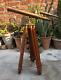 Antique Brass Telescope 18 With Wooden Tripod Stand Nautical Floor Standing