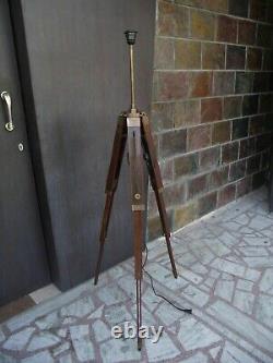 Antique Floor Lamp Wooden Tripod Lamp Stand Nautical Tripod Shade Tripod