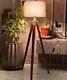 Antique Floor Lamp Vintage Nautical Lamp Wooden Tripod Stand For Home Decor Item