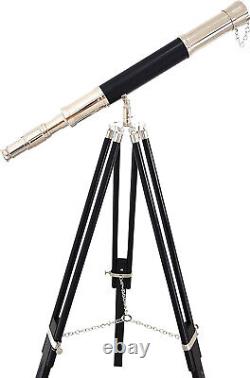 Antique Marine Brass Telescope Vintage Black Tripod Standing Telescopes Nautical
