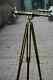 Antique Nautical Floor Standing Brass Telescope With Wooden Tripod Stand Gift
