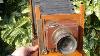 Antique Old Wooden Folding Camera Wooden Plate Camera With Lens Untested