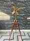 Antique Style Adjustable Wooden Tripod Fan Perfect Vintage Decor Christmas Gift