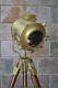Antique Theater Tripod Marine Searchlight Wooden Tripod Retro Spotlight Floor