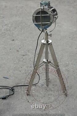 Antique Tripod Style Vintage Model searchlight Wood Tripod Lamps LED spotlights