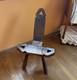 Antique Tripod Wooden Birthing Chair