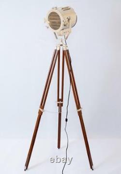 Antique Vintage Adjustable Tripod Nautical Floor Lamp Studio Search Light design