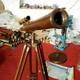 Antique Vintage Brass Telescope 18 Wooden Tripod Us Navy Marine Collectible
