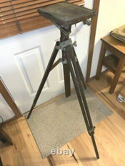 Antique Vintage Large Format Camera Wood Tilt Head Adjustable TRIPOD AGFA ANSCO