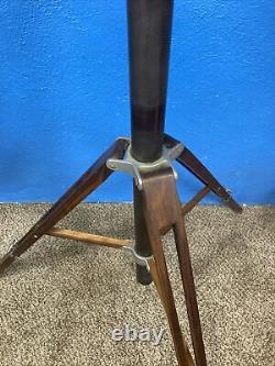 Antique Vintage Large Format Camera Wood Tilt Head Adjustable Tripod. Nice