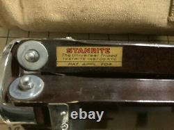 Antique Vintage Stanrite Wood Tripod 29- 55 Adjustable with case