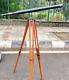 Antique Vintage-style Brass Telescope Reproduction With Adjustable Wooden Tripod
