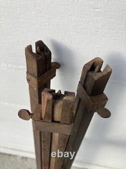 Antique Vintage Wooden Camera Tripod