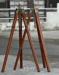 Antique Vintage Wooden Tripod Stand For Floor lamp Home Decor Item Set of 2 pcs