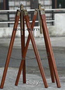 Antique Vintage Wooden Tripod Stand For Floor lamp Home Decor Item Set of 2 pcs