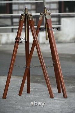 Antique Vintage Wooden Tripod Stand For Floor lamp Home Decor Item Set of 2 pcs