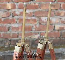 Antique Vintage Wooden Tripod Stand For Floor lamp Home Decor Item Set of 2 pcs