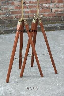 Antique Vintage Wooden Tripod Stand For Floor lamp Home Decor Item Set of 2 pcs