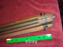 Antique Wooden & Brass Tripod for Navy telescope or Vintage Camera photography