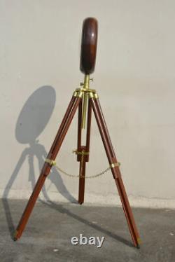 Antique Wooden Wall Clock With Tripod Stand Round Home Deco Vintage Reproduction